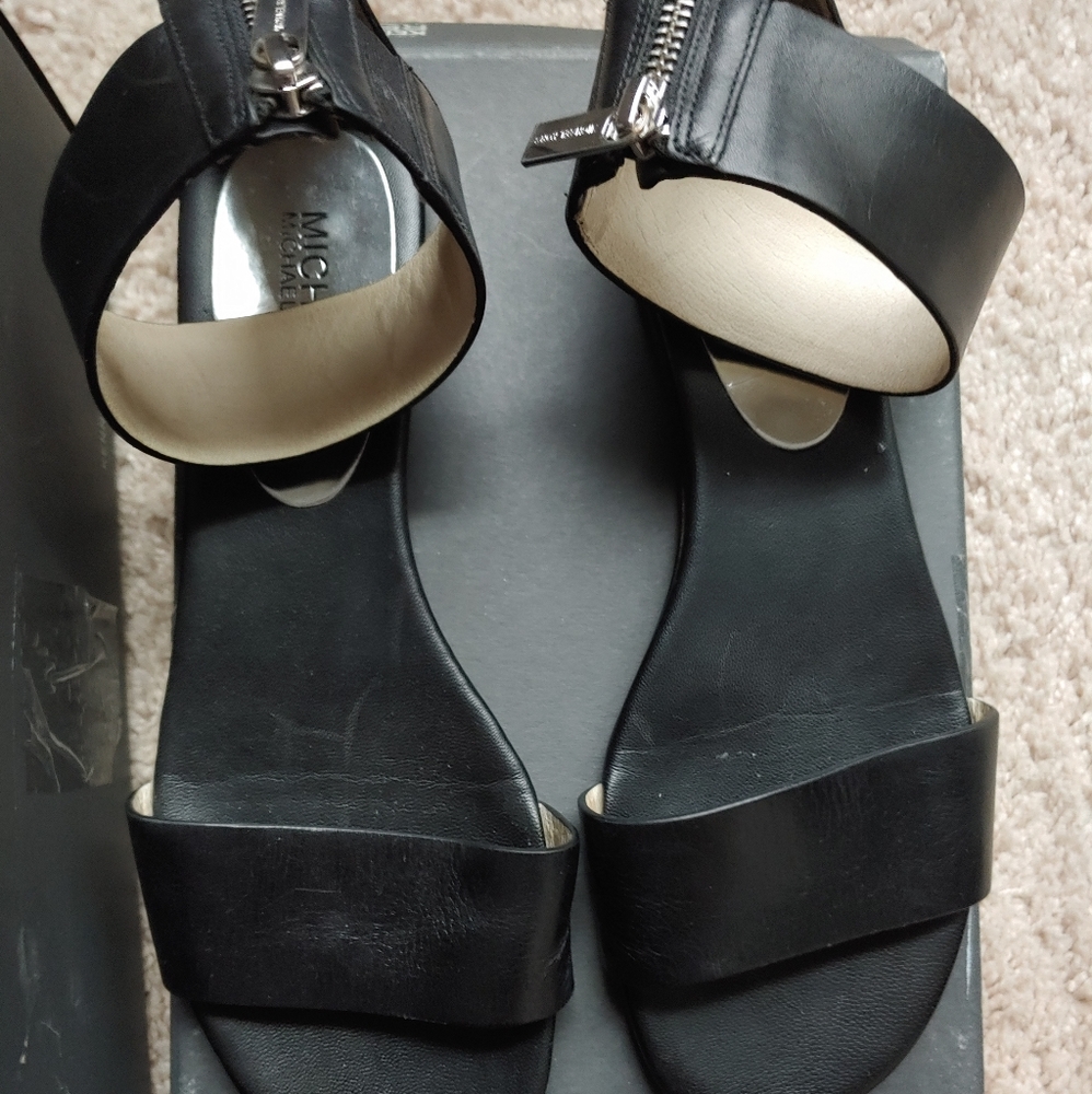 Black Leather Sandals